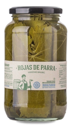 Hojas de parra elegidas (kosher) 500g