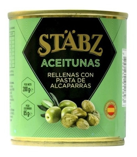 Aceituna rellenas c/pasta de alcaparras 200g