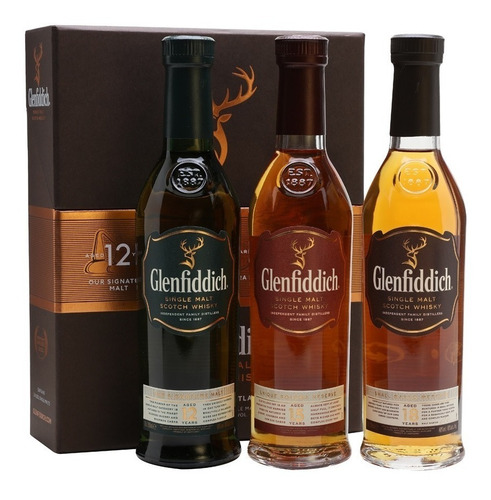 Estuche Whisky Glenfiddich x3 botellas 200ml