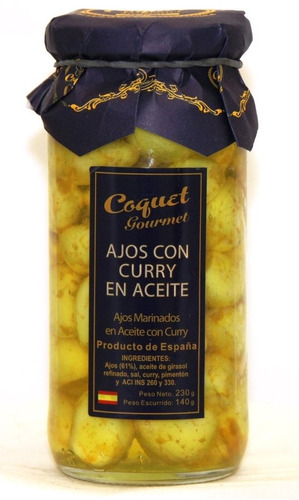 Ajos Con Curry en Aceite Coquet