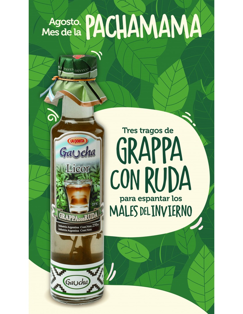 Licor Grappa Con Ruda