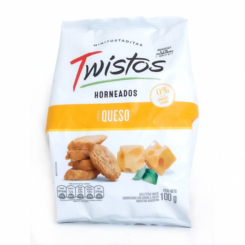 Mini Tostadas Twistos queso 100g