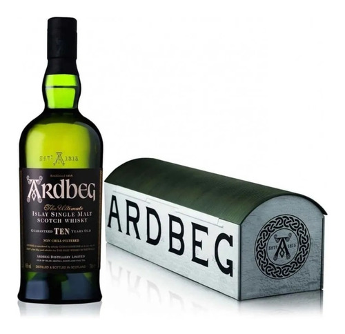 Estuche Whisky Ardbeg Single Malt 10 years