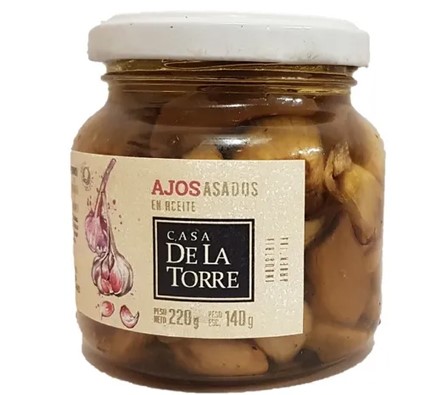 Ajos asados en Aceite Casa de la Torre