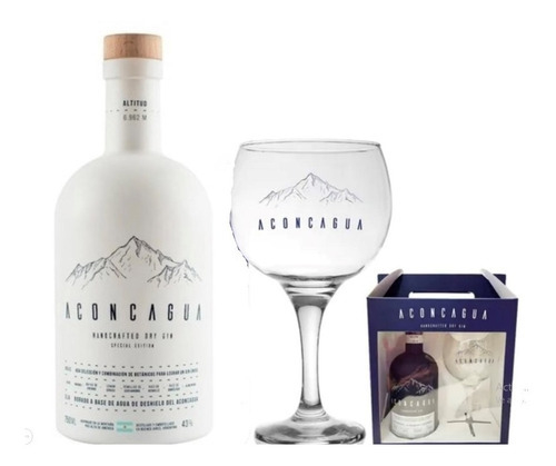 Gift Box Gin Aconcagua Cardamomo &amp; Lemongrass + vasos