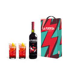 Estuche La Fuerza Rojo + 2 vasos