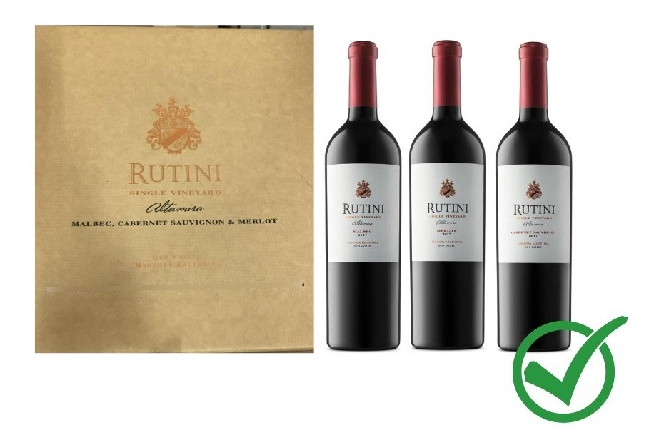 Estuche Rutini Single Vineyard Gualltalary x3 Botellas