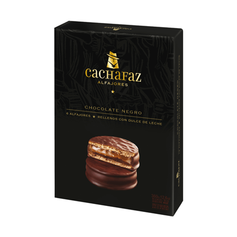 Alfajor Cachafaz Negro x6