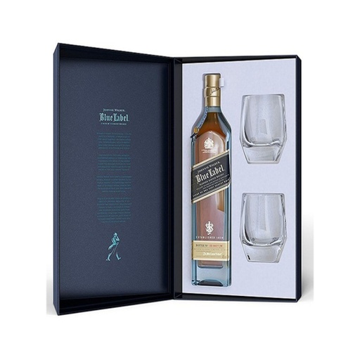 [WK00292] Estuche Johnnie Walker Blue x750cc + Vasos