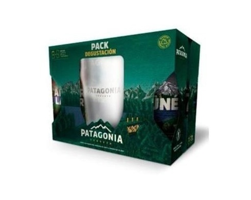 [RE00810] Pack mix Patagonia 4 latas + vaso Estuche