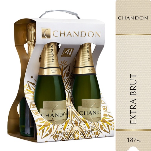 Champagne Chandon Extra Brut 187cc Estuche x4