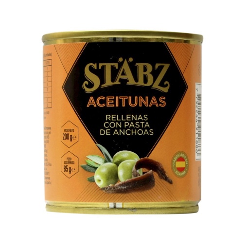 Aceitunas rellenas c/ pasta de anchoas 200g