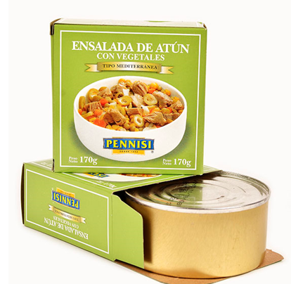 Ensalada de atun con vegetales 170g