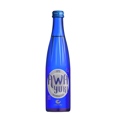Hakutsuru Awa Yuki Spark Sake Botella Azul