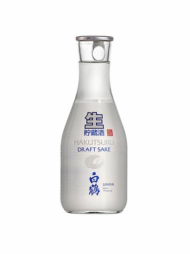 Hakutsuru Draft Sake Botella Transparente
