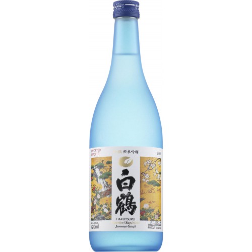 Hakutsuru Junmai Ginjo Sake Botella Celeste