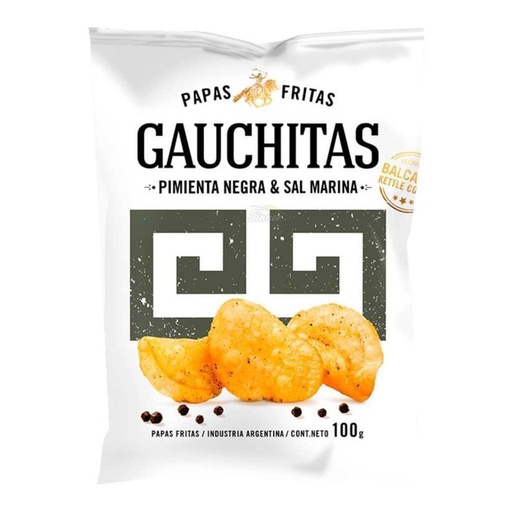 Papas Fritas Gauchitas Pimienta Negra Y Sal Marina