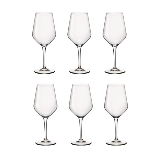 Set X 6 Copas De Vino Cristal , Origen: Italia